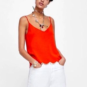 Zara Coral Knit Tank Top!